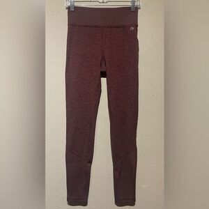 Gap GapFit Women Size S Heathered Maroon Brushed Tech Jersey Leggings High Rise